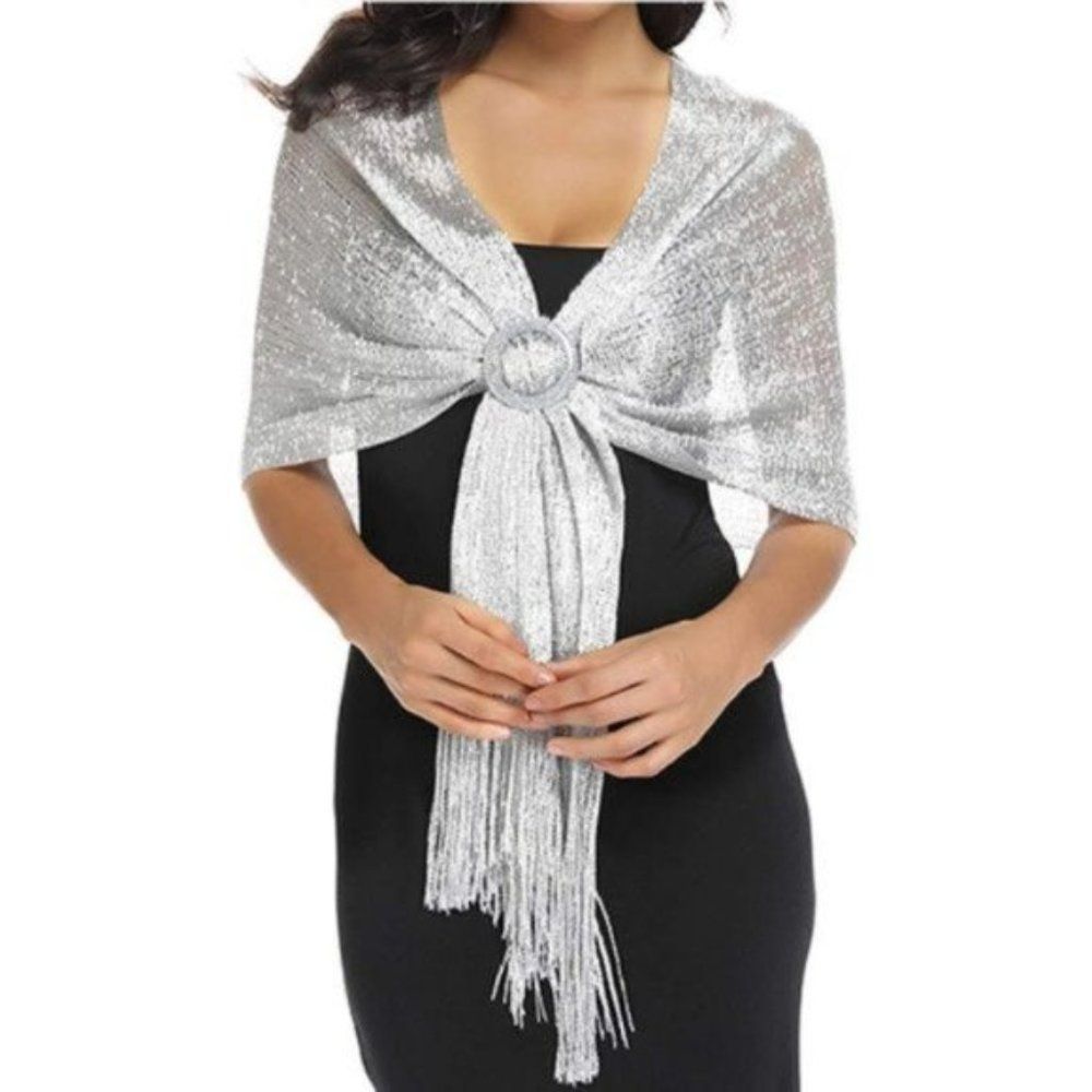 Sparkling Metallic Shawls And Wraps
